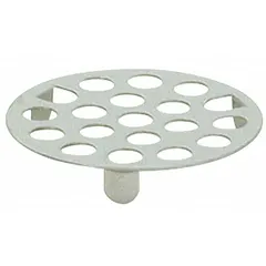 APPROVED VENDOR Steel Snap-In Sink Drain Strainer, 1-7/8 in Overall Height, Silver