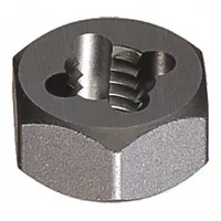 CLE-LINE Hex Threading Die: 1 1/4"-7 UNC, 2 3/16 in Hex Wd, High Speed Steel (MPN C77646)