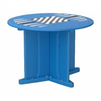 CORTECH Table: 29 in Overall Ht, 42 in Overall Dia, Game Top Included, Ballast Accepted, Slate Blue (MPN 66749SBGT)