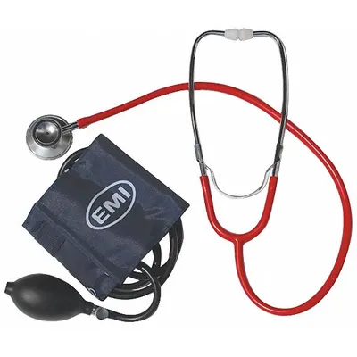 EMI Aneroid Sphygmomanometer: Aneroid Sphygmomanometer, Adult, Nylon, Adult Cuff Named Size - Blood Pressure Monitor & Stethoscope Kits