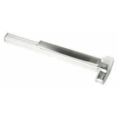Mortise exit device with touchbar style for doors up to 4 ft wide. Constructed of aluminum. ADA compliant for low-force operation. Suitable for commercial egress applications requiring code-compliant push-operated opening.