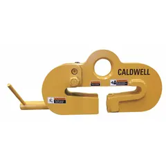 Steel beam lifting clamp for top mounting on beams. Jaw opening range: 6 in minimum to 12 in maximum. Used for lifting and positioning steel beams in construction, rigging, and industrial maintenance.