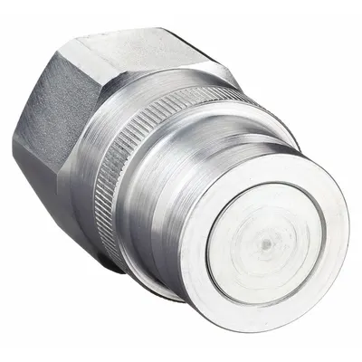 PARKER Hydraulic Quick Connect Hose Coupling: 1 in Coupling Size, Steel, Nitrile - 71 Series Hydraulic Quick-Connect Coupling Plugs