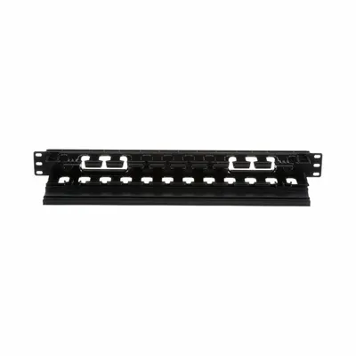 PANDUIT Horizontal Single-Sided Manager: Horizontal, 1 U, Single Side Sides - Horizontal Finger-Style Cable Managers
