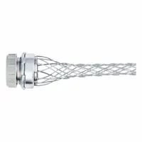 Strain Relief Grip: Straight, Aluminum Cord Grip/Galvanized Steel Mesh, 1 in NPT, 0.70 in to 0.97 in (MPN L7505-100)