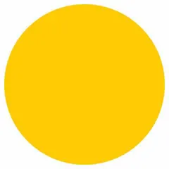 Yellow paper circle label with 1 1/2-inch diameter, blank surface for custom marking. Designed for indoor use. Supplied in a pack of 500. Suitable for labeling inventory items, shelves, bins, or assets where user-applied text or barcodes are needed.
