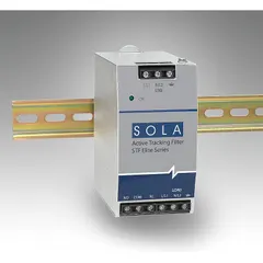Single-phase DIN Rail internal-mount surge protective device with metal enclosure. Provides L-G mode protection at 400V (L-N) voltage protection rating. Features filtering and operates at 120V AC with maximum continuous operating voltage of 150V AC. Short circuit current rating of 5kAIC. Suitable for control panels and automation systems requiring transient voltage suppression.