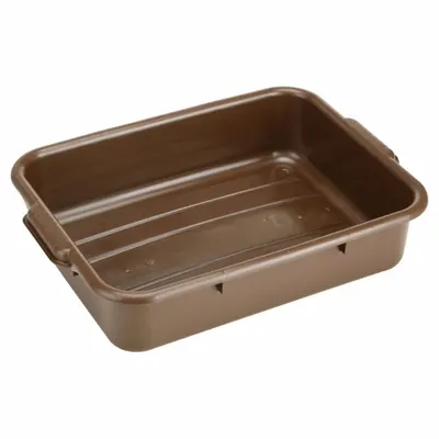 CRESTWARE Bus Tub: Brown, 5 in Overall Ht, 15 1/2 in Overall Wd, 22 1/2 in Overall Lg - Bus Tubs