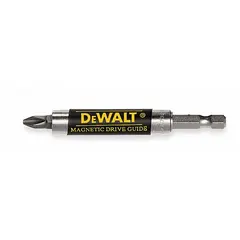 Magnetic screw holder designed for use with rotary drills. Assists in securing and driving screws in confined or awkward positions, enabling one-handed operation. Suitable for construction, woodworking, and general fastening tasks.