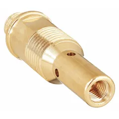 Threaded gas diffuser for Tweco-style MIG guns, compatible with Classic No. 2/3/4 and WeldSkill WM 250/400 models. Designed for use with 14H contact tip series. Sold in a 5-pack.