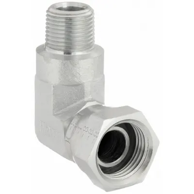AEROQUIP Hydraulic Hose Adapter: 1/2 in x 3/8 in Fitting Size, Female x Male, NPSM x NPTF - NPSM-to-NPTF Steel Hydraulic Hose Adapters