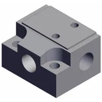 Subplate providing a mounting interface for pneumatic components within the SMC V100 Series manifolds and bases. Used in industrial automation systems to organize and secure valves and actuators, enabling efficient air distribution in manufacturing and process control applications