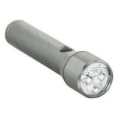 Rechargeable flashlight delivering 1,200 lumens with a 4-hour runtime at maximum brightness. Includes a USB cord charger and comes with a rechargeable battery. Suitable for portable illumination in maintenance, emergency response, and outdoor work.