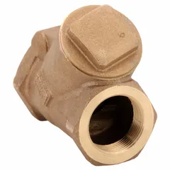 Bronze Y-style swing check valve with 3 in FNPT x FNPT connections. Designed to prevent backflow in piping systems handling water, oil, or gas in commercial and industrial applications.