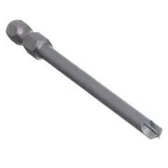 This APEX Torq-Set bit has a #5 Imperial size and is impact rated for high-torque applications. It features a standard hex shank and is made from S2 steel. Sold as a 5-pack, it is used for driving Torq-Set fasteners in assembly and maintenance tasks.