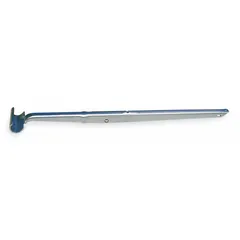 Steel foot lever for wash fountains. Used as a foot-operated control to activate water flow, enabling hands-free operation in commercial restrooms and industrial facilities.