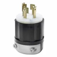 LEVITON Locking Plug: Non-NEMA, Black/White, 120/208V AC, 30 A, 4 Pole, 4 Blade (MPN 3431-C)