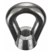 Eye Nut: 1"-8 Thread, Steel, Black Oxide, Oval, 1 3/4 in Inside Dia, 3 3/4 in Outside Dia (MPN EN-10-HD)