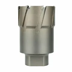 MILWAUKEE Annular Cutter: 6 in Cutter Dia, 2 in Max Cutting Dp, Pilot Pin Included, Bright, Carbide (MPN 49-57-6000). Key specifications — attr253884: Yes; attr253885: Bright; attr253886: Carbide; attr253888: Fractional Inch; attr277149: MILWAUKEE.