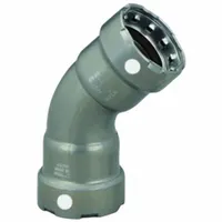 VIEGA MEGAPRESS Crimp Elbow Fitting: 1 1/4 in Pipe x 1 1/4 in Pipe Size, Press-fit x Press-fit, FKM (MPN 84350)