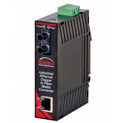 RED LION Media Converter: Unmanaged, DIN Rail, 2 Ports, RJ45, 100 Base-FX/10/100 Base-TX - Ethernet Converters