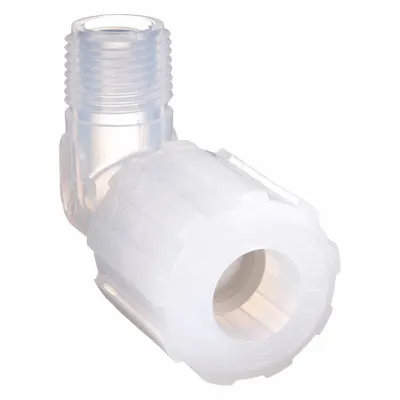 PARGRIP Compression Fitting Elbow: 3/4 in OD x 3/4 in pipe Size, Compression x MNPT - PFA Compression Tube Fittings