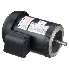 This Dayton C-Face 3-phase AC motor delivers 1/2 hp at 1160 RPM with a 230/460V AC dual voltage rating. The totally enclosed fan-cooled (TEFC) enclosure protects against dust and moisture, making it suitable for industrial applications such as pumps, fans, conveyors, and compressors. Full load current is 1.98/0.992 A at 60 Hz.