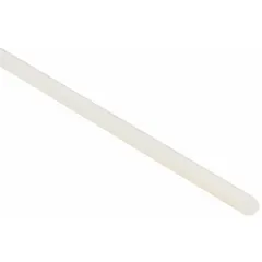 ABS welding rods for hot-air welding of ABS plastic components. Round profile, 1/8 in diameter, 48 in length, off-white color. Packaged 50 rods per 1 lb package. Used for repairing and fabricating ABS parts such as automotive components, piping, and equipment housings.