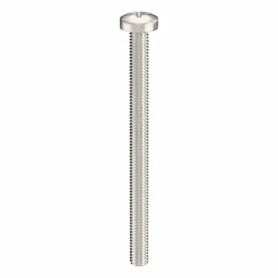 USA INDUSTRIALS Machine Screw: M6x1.00 Thread Size, 80 mm Lg, 18-8, Stainless Steel, Plain - Pan Head Machine Screws
