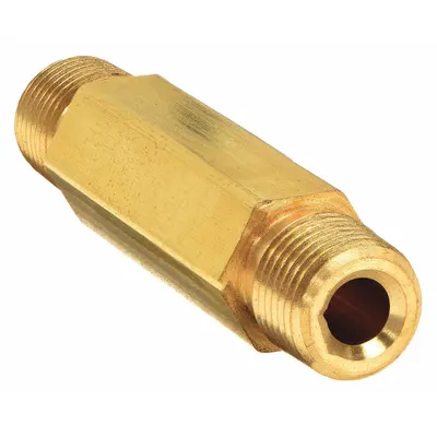 PARKER Metal Pipe Straight: Hex Nipple, Brass, 1/8 in x 1/8 in, 5,600 psi - Threaded Extreme-Pressure Instrumentation Pipe Fittings