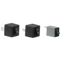 This 3-piece set of SPADE sockets features 2 pins each, with a through-hole mounting design. Rated for 20A at 12V DC, these sockets are used in automotive electrical systems for relay bypass or direct connection applications