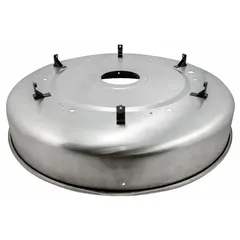 HVACR shroud designed to direct airflow over condenser coils or fans, improving heat exchange efficiency. Used in commercial refrigeration, air conditioning units, and industrial ventilation systems to protect components and optimize performance.