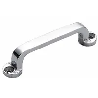 SUGATSUNE Pull Handle: Unthreaded Holes, Stainless Steel, Silver, 3.8 mm x 20 mm Screw Size (MPN FT-100)