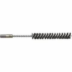 This steel hole cleaning brush is used to clean drilled holes prior to installing adhesive anchors. With a 6-inch overall length and compatibility with 1.5-inch diameter holes, it prepares concrete and masonry surfaces for secure anchor bonding in construction and maintenance applications.