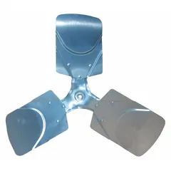 Replacement propeller for HVAC and refrigeration systems, used to move air across condensers and evaporators. Suitable for commercial refrigeration units, air-cooled condensers, and ventilation systems requiring consistent airflow.