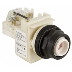 LED pilot light from the 9001SK series, 30 mm panel mounting size, with push-to-test function. Supplied without lens. Provides visual status indication on industrial control panels.