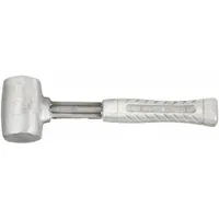 Soft-Face Sledge Hammer: Lead Alloy, Aluminum Handle, 10 lb Head Wt, 2 1/2 in Dia, 14 in Overall Lg (MPN AM10LNAG)