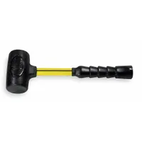 Dead Blow Hammer: Fiberglass Handle, 3 lb Head Wt, 2 1/2 in Hammer Face Dia, 14 in Overall Lg (MPN 6894103)