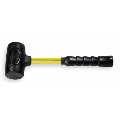 NUPLA Dead Blow Hammer: Fiberglass Handle, 3 lb Head Wt, 2 1/2 in Hammer Face Dia - Standard Dead-Blow Hammers