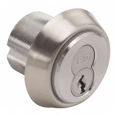 This BEST mortise cylinder is a lock assembly with an interchangeable core, finished in chrome. It includes a set screw and features a 7-pin cylinder. Commonly used in commercial and institutional doors where key control is required.