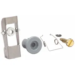 Trim clamps for securing the trim onto Square D NQOD panelboards. Supplied in a box, these clamps provide a mounting solution for panelboard covers in electrical distribution applications.