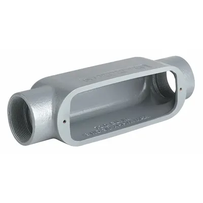 HUBBELL KILLARK Conduit Outlet Body: Iron, 2 in Trade Size, C Body, 70 cu in Body Capacity - C - Straight Type