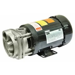 Turbine centrifugal pump with 2 hp, 230/460V AC, 3-phase motor and TEFC enclosure. Rated for 100 psi shut-off. Suitable for high-pressure fluid transfer in industrial water circulation, boiler feed, and pressure boosting systems.