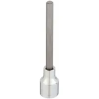 WESTWARD Socket Bit: 1/2 in Drive Size, Hex Tip, 10 mm Tip Size, 5 1/4 in Overall Lg, Fixed Insert