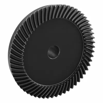 KHK GEARS Spiral Bevel Gear: Spiral, Gear Ratio 4, Right Hand, Module m 2.5, 60 Teeth - Spiral Teeth Metric Bevel Gears & Pinions