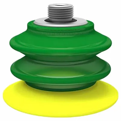 PIAB Multi-Bellows Vacuum Pad Assembly with Filter, BX75P.5K.G40W.F - Multi-Bellows Type with Filter Packaging Industry Vacuum Pad Assemblies