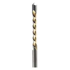 High-speed steel routing bits for cut-out tools. Each bit has a 3/16-inch drill bit diameter and 1-inch cutting depth. Used for cutting openings in drywall for electrical boxes or recessed lighting. Supplied in a 10-pack.