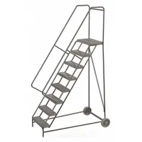 TRI-ARC Wheelbarrow Ladder: 6.7 ft Platform Ht, Assembled, No Locking Mechanism, Aluminum (MPN WLARTR108244)