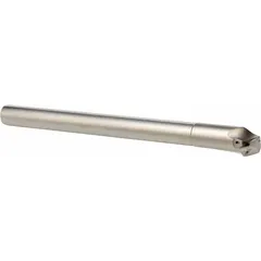 This indexable boring bar features a positive rake geometry and right-hand orientation, designed for internal turning operations such as enlarging holes, achieving precise diameters, and finishing bores. It accepts indexable inserts for efficient material removal in general metalworking applications.