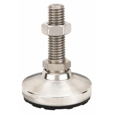S & W Male-End Leveling Mount: Swiveling Stud, 1/2"-13 Thread Size, 1.88 in - Non-Skid Male Leveling Mounts